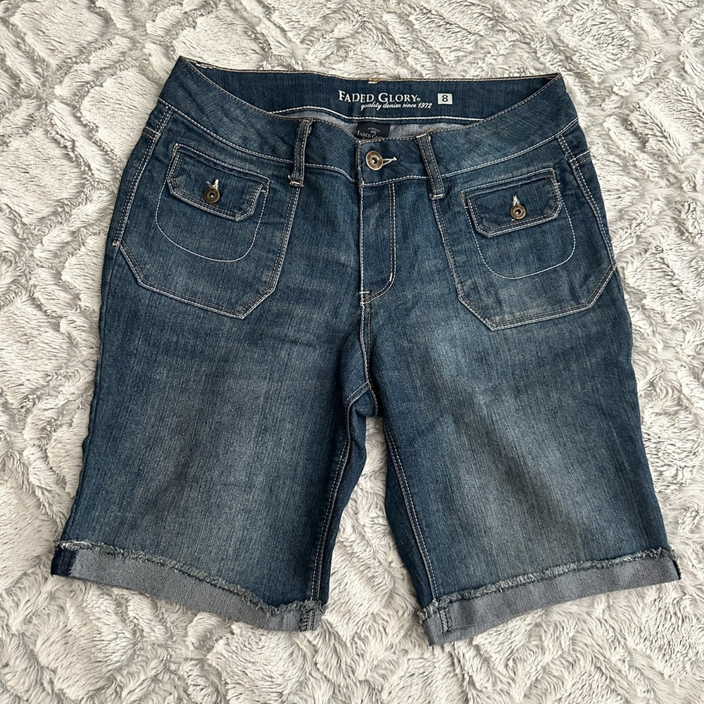 Faded Glory Cuffed Bermuda Shorts